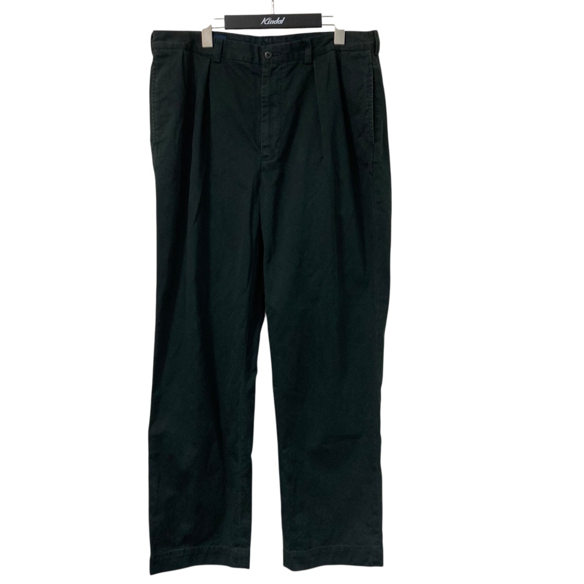 【中古】 POLO RALPH LAUREN マカオ製 ANDREW PANT タックパンツ ブラック サイズ:36/32 【040226】(ポロラルフローレン)