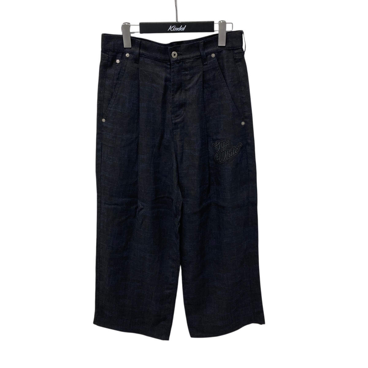 【中古】 OFFWHITE ストレートパンツ OMCE048S24FAB001 ブラック サイズ：29 【価格見直し】