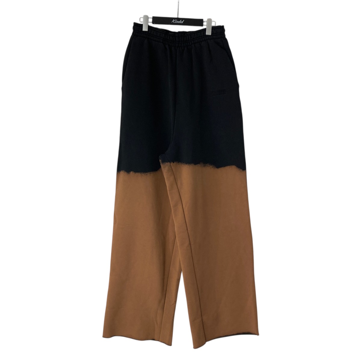 【中古】 VETEMENTS　 23SS BLEACHED SWEATPANTS スウェットパンツ UE63SP115B ブラック×ブラウン サイズ：M 【040226】（ヴェトモン）