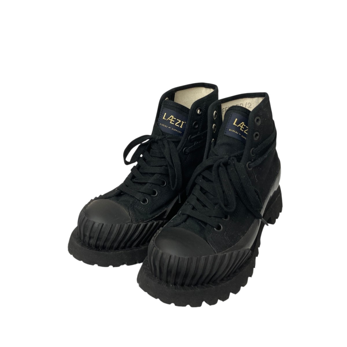 【中古】 LAEZI FENDER 2 ハイカットシューズ ブラック サイズ：42 【価格見直し】