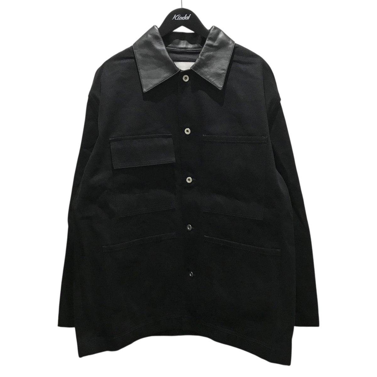 【中古】 JIL SANDER　 25SS 【BOXY FIT DENIM CHORE JACKET】 デニムコート J22SW0033 ブラック サイズ：50 【040226】（ジルサンダー）