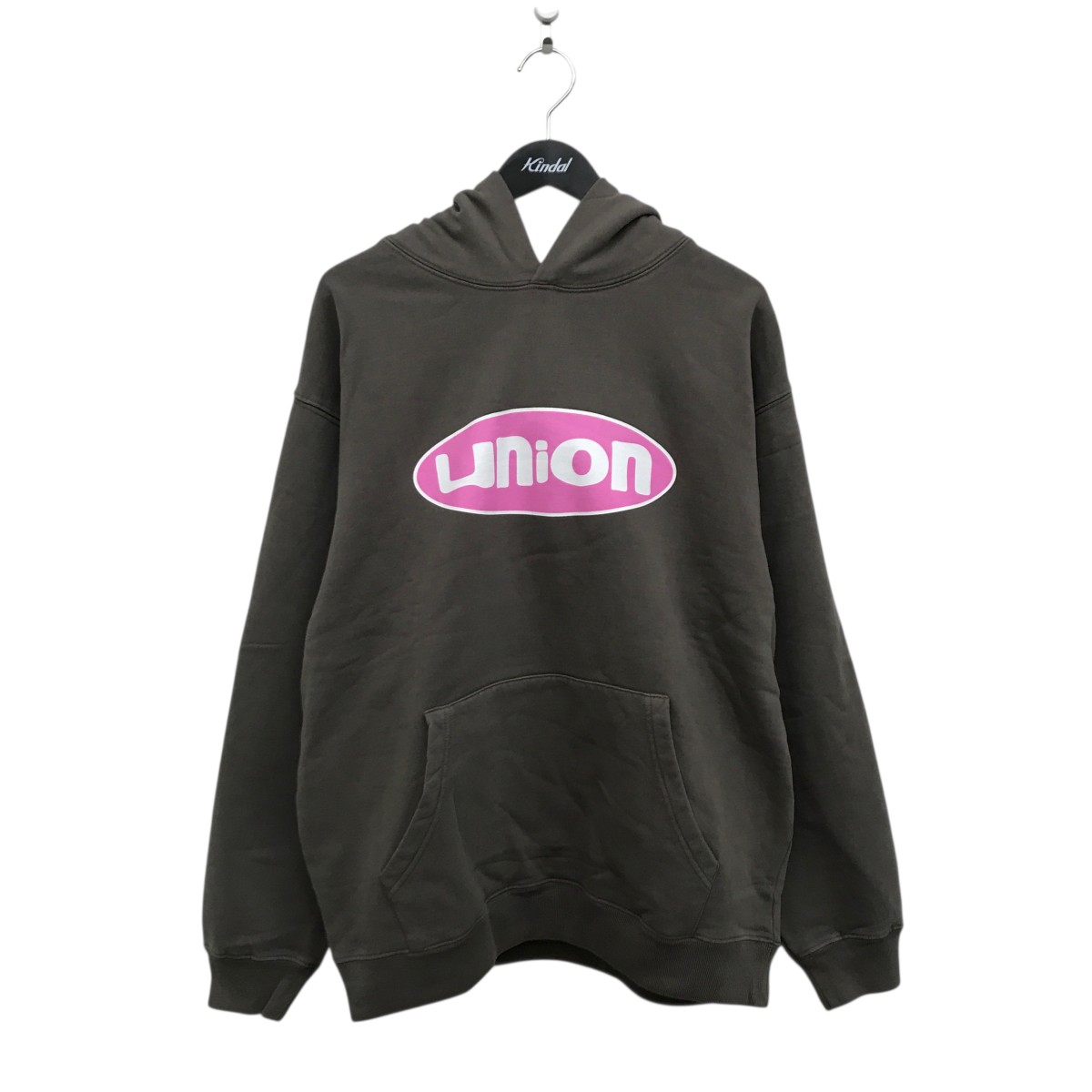 【中古】UNION プルオーバーパーカー KHL-176-00002-021 ブラウン×ピンク サイズ:3 【090526】(ユニオン)|ブランド古着のカインドオル