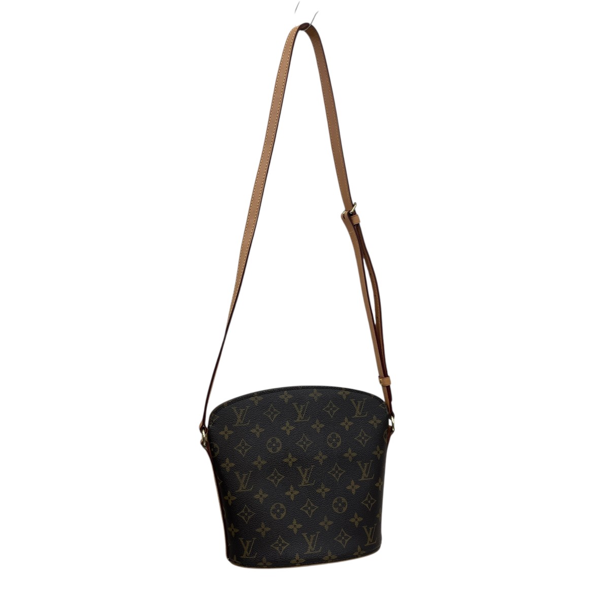 【中古】\u003cBR\u003eLOUIS VUITTON\u003cBR\u003eドルーオ モノグラム 肩先合切袋 M51290 赤銅色\u003cBR\u003e【必要経費思いかえす】