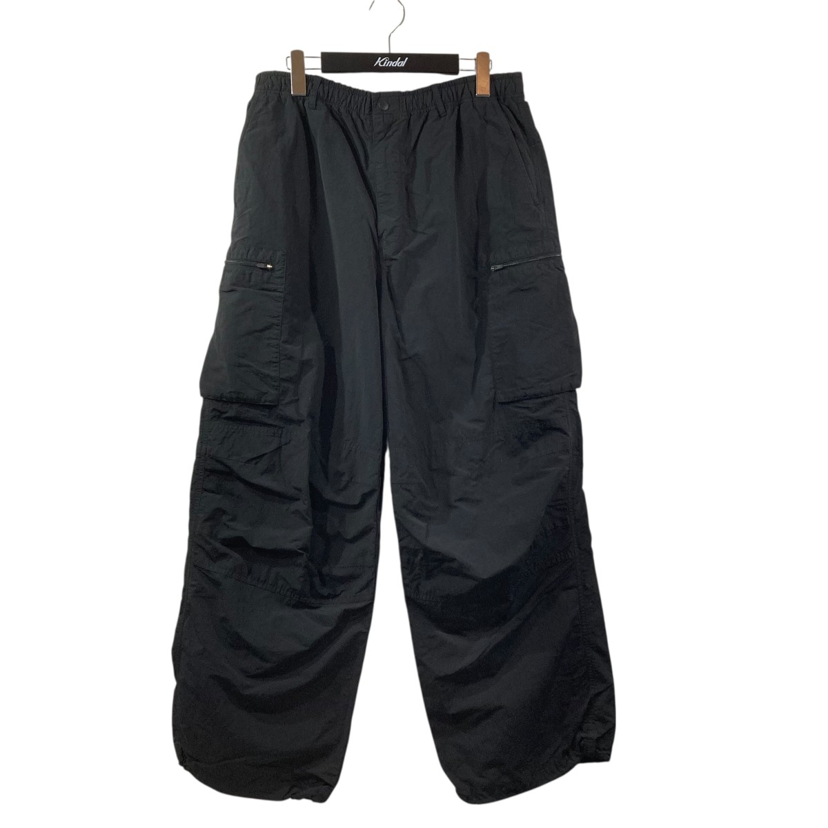 【中古】 UNIVERSAL PRODUCTS． GARMENT DYE SHELL NYLON PANTS ナイロンパンツ 251-60502 ブラック サイズ：3 【価格見直し】