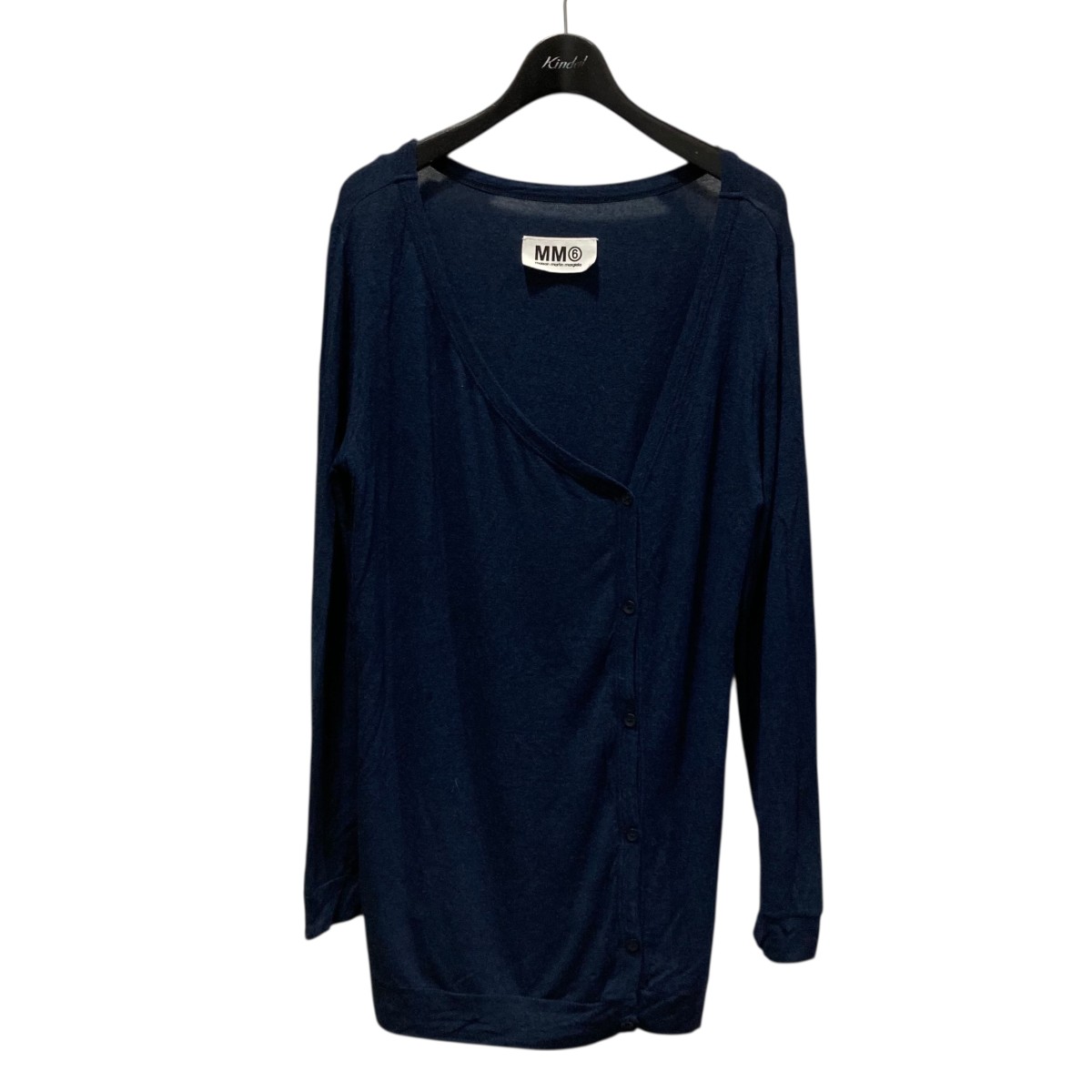 【中古】 MM6 Maison Margiela　 アシンメトリーカーディガン 32 GP040 ネイビー サイズ：S 【050226】（マルタンマルジェラ）