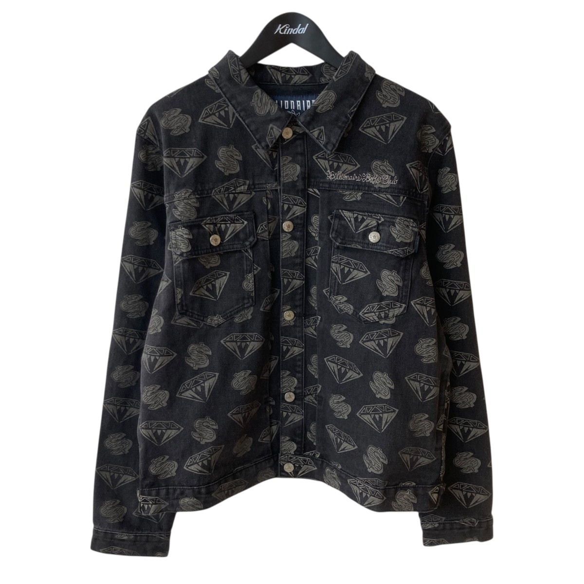 【中古】 BILLIONAIRE BOYS CLUB Diamonds ＆ Dollers デニムジャケット ブラック サイズ：L 【価格見直し】