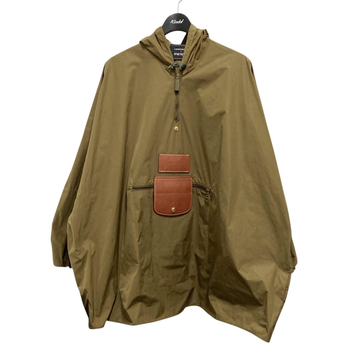【中古】 LONGCHAMP×D’HEYGERE　 CONVERTIBLE JACKET アノラックパーカー 60308 PES オリーブ サイズ：TU 【050226】（ロンシャン×ディヘラ）