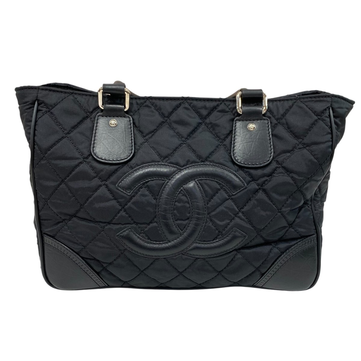 【中古】 CHANEL パリニューヨークライン　トートバッグ ブラック 【価格見直し】