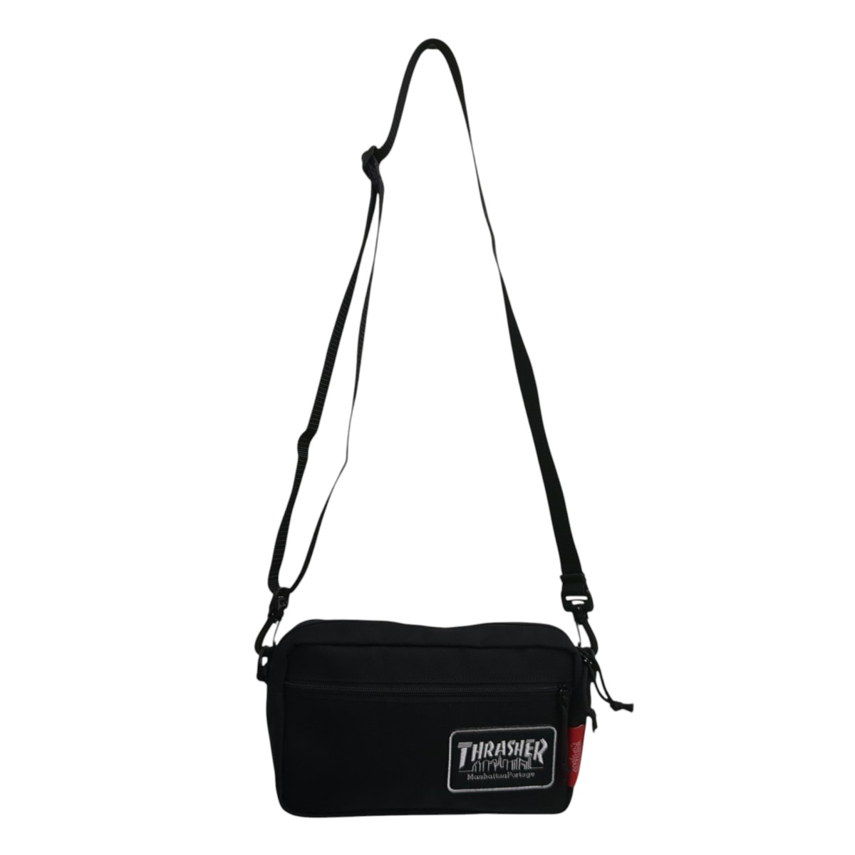 【中古】 Manhattan Portage×THRASHER　 ショルダーバッグ MP1404LEPTHRASHER ブラック 【060226】（マンハッタンポーテージ×スラッシャー）