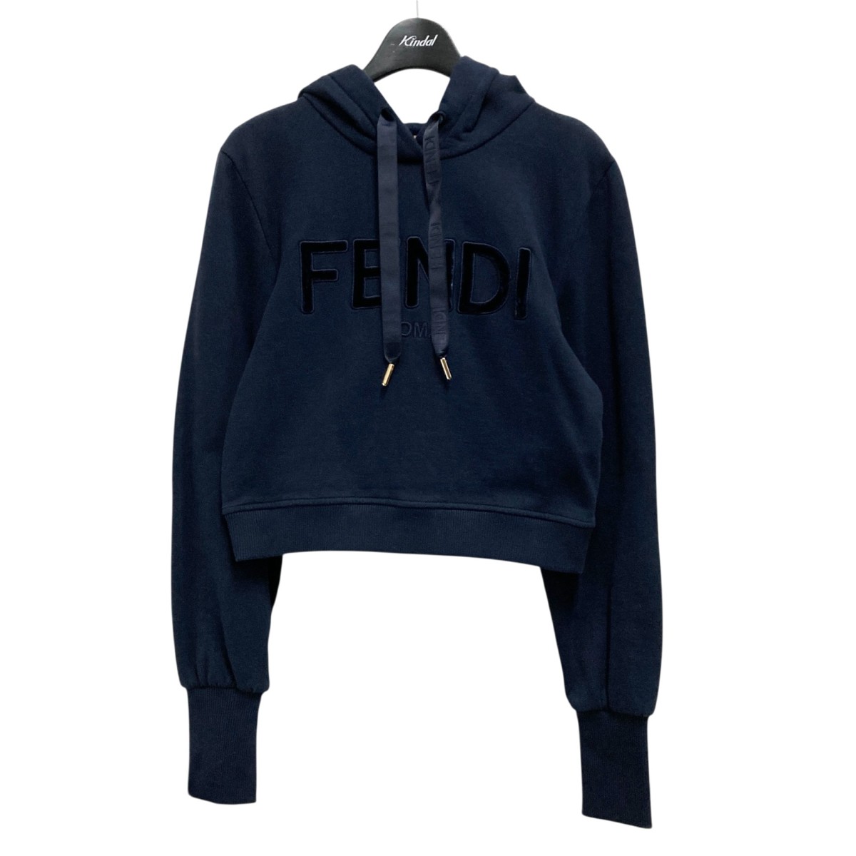 【中古】FENDI クロップド ティーシャツパーカー FS7516 AJ0U 米国海軍 大きさ：XS 【060226】（フェンディ）