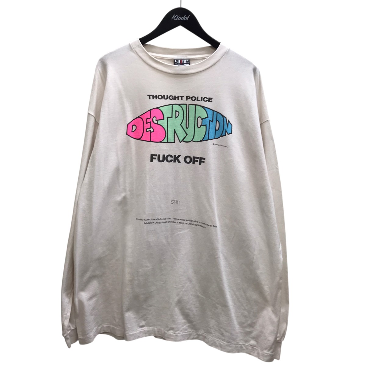 【中古】 SAINT MICHAEL　 LS TEE DISTRUCTION プリントロングTシャツ SM-YS8-0000-019 ホワイト 【060226】（セントマイケル）