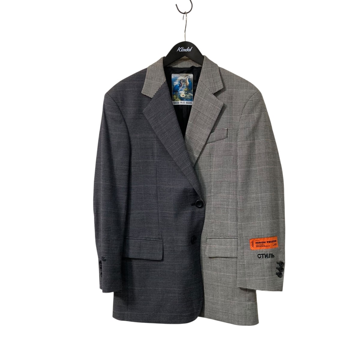 【中古】 HERON PRESTON　 シングルテーラードジャケット HWEF001E18680009 グレー サイズ：XXS 【060226】（ヘロンプレストン）