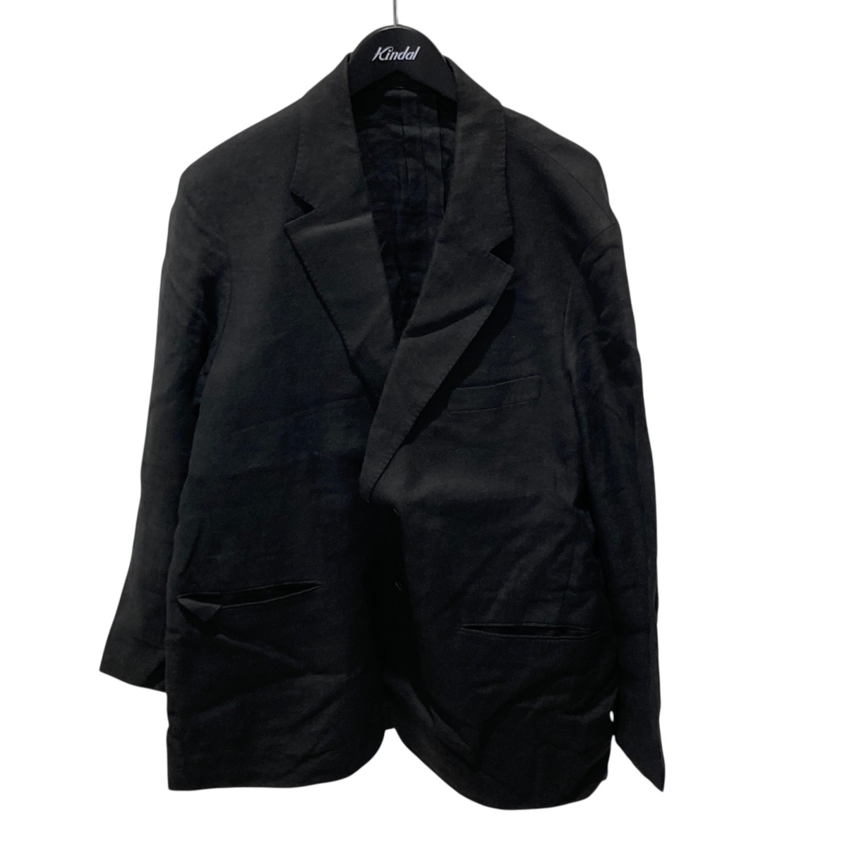 【中古】 EDIFICE ARAKI LUI 別注 リネン オーバーサイズ ジャケット 24010300101410 ブラック サイズ：L 【価格見直し】