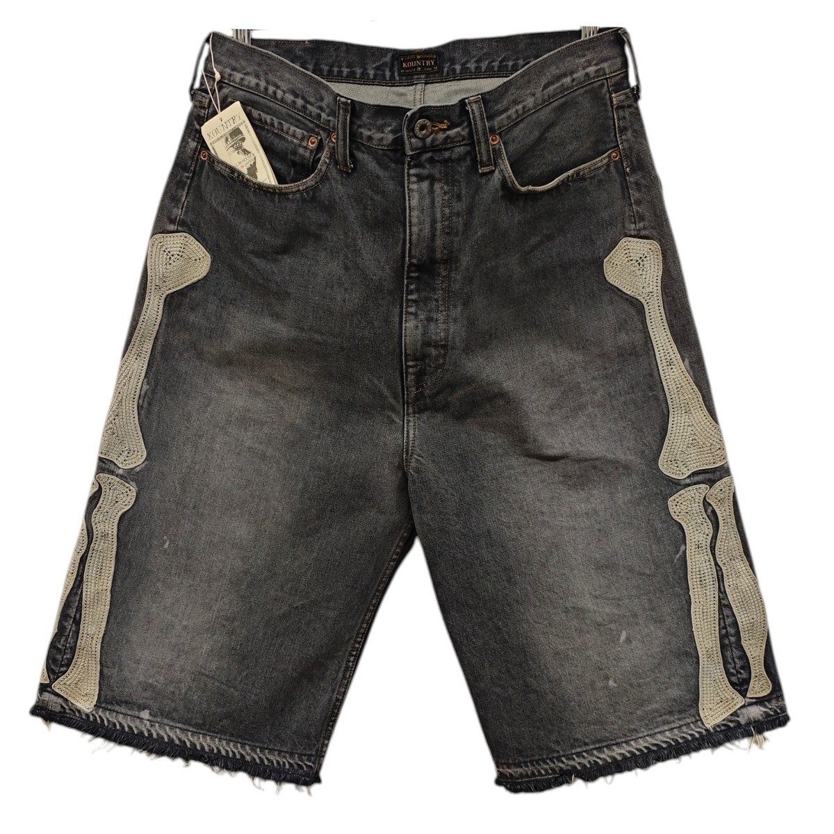 【中古】KAPITAL　デニムボーンハーフパンツ 14oz Denim 5P Shorts EK-1449SPA グレー サイズ：36 【060226】（キャピタル）｜ブランド古着のカインドオル