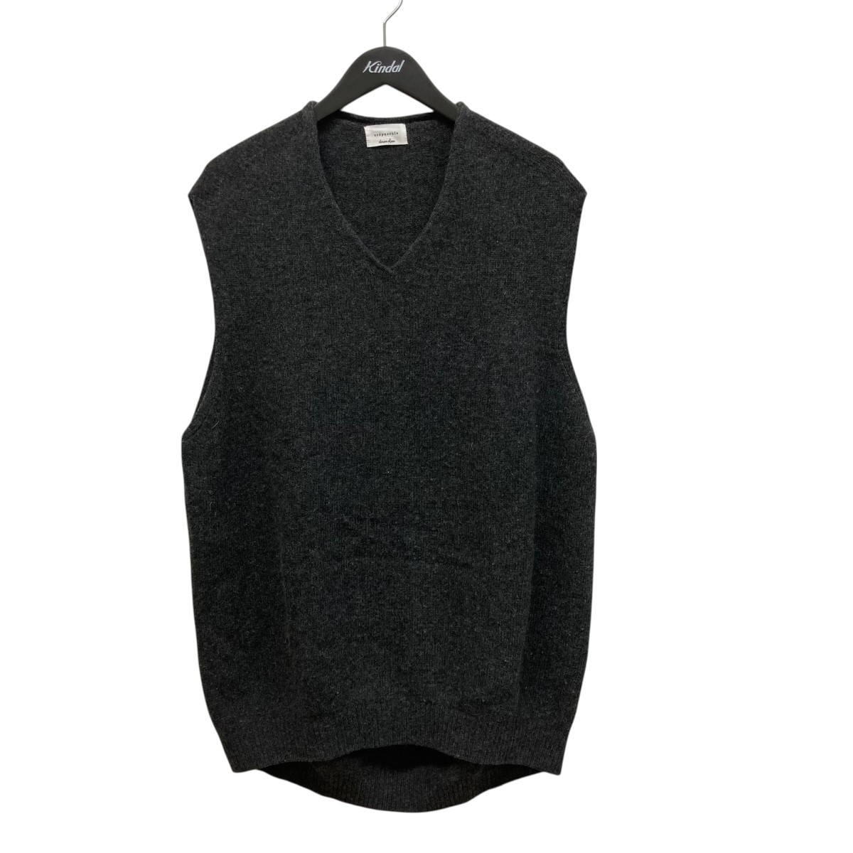 【中古】 crepuscule×STEVEN ALAN　 ニットベスト 1903-021 グレー サイズ：2 【030426】（クレプスキュール×スティーヴンアラン）