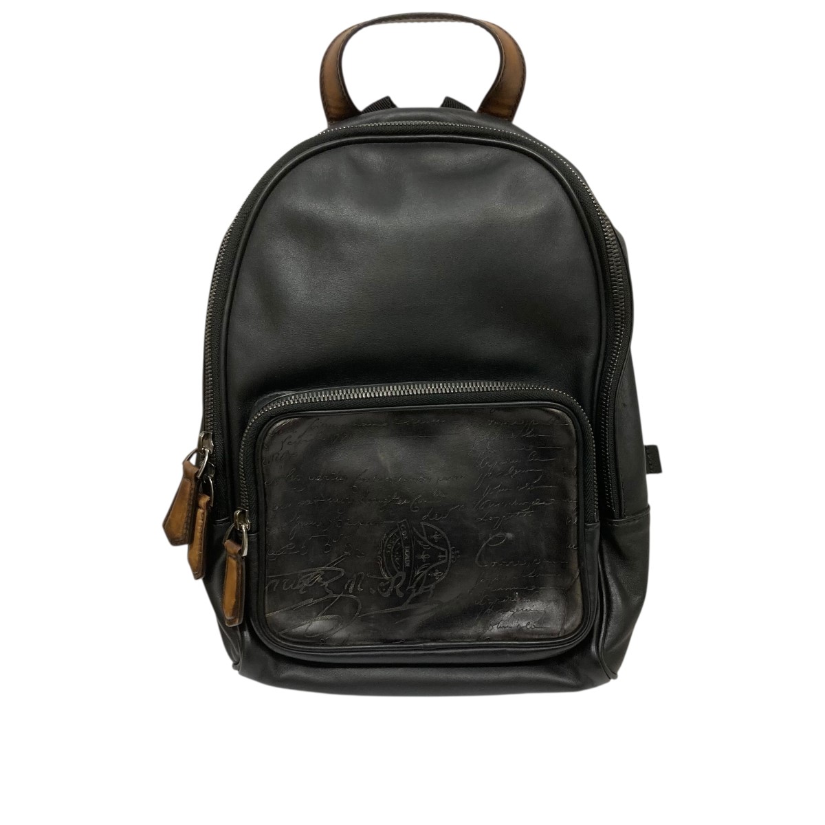 【中古】Berluti タイムオフカリグラフィバックパック 黒いこと 大きさ：ONE SIZE 【060226】（ベルルッティ）