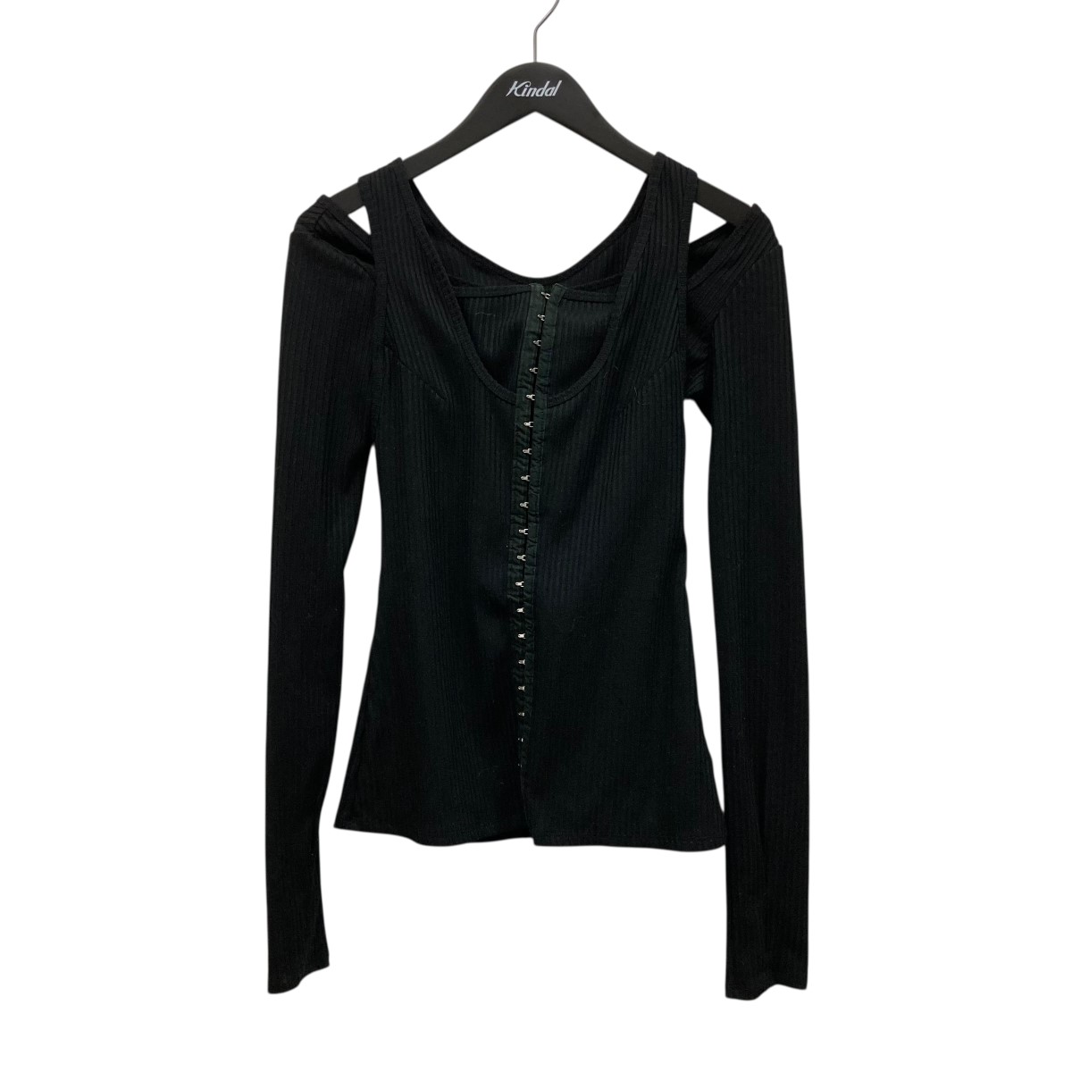 【中古】\u003cBR\u003eMURRAL\u003cBR\u003eMelt rib top レイヤードカットソー 232080303 黒いこと 大きさ：1\u003cBR\u003e【必要経費思いかえす】