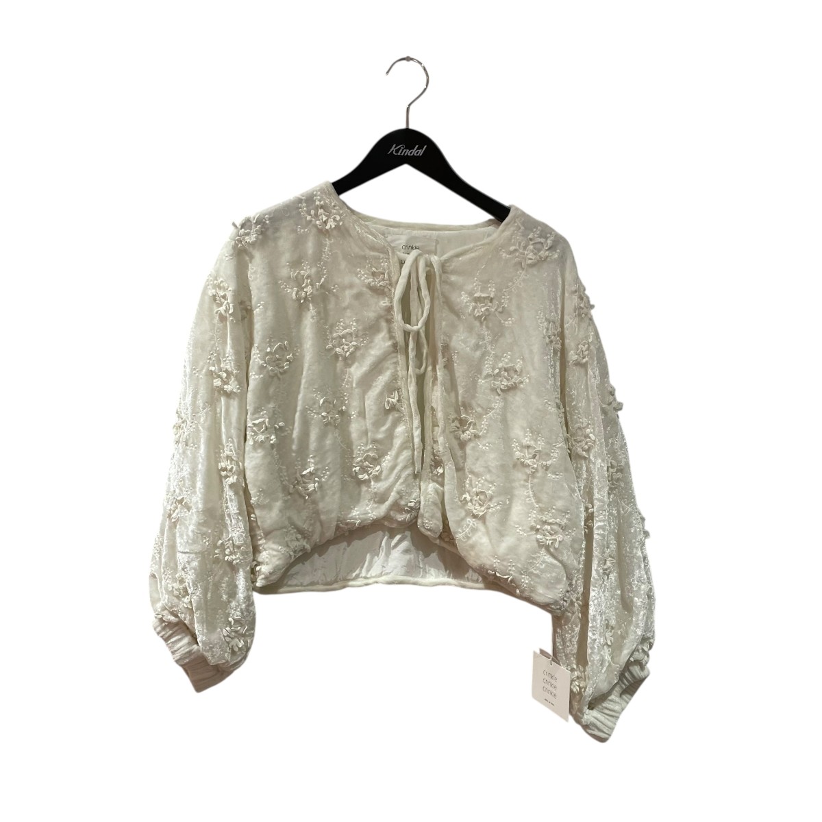 【中古】 crinkle crinkle crinkle　 ベロアジャケット cc-2021 ベージュ サイズ：FREE 【060226】（クリンクル クリンクル クリンクル）