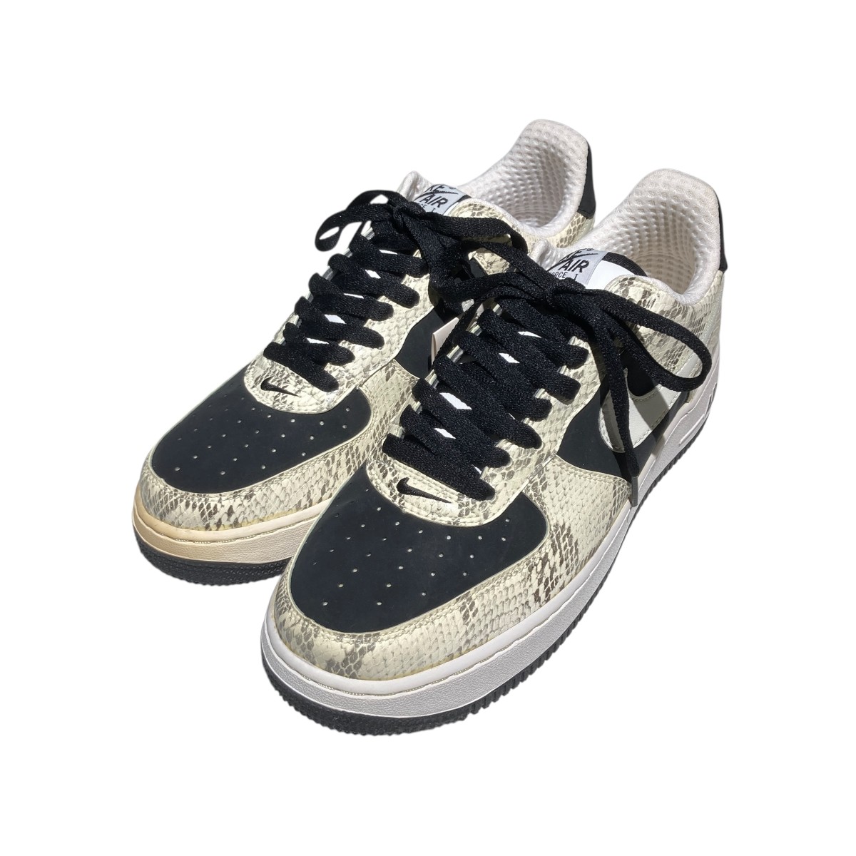 【中古】 NIKE　 Air Force 1 Low PRM Black／White Snake スニーカー 312945-011 アイボリー サイズ：27.5 【070226】（ナイキ）