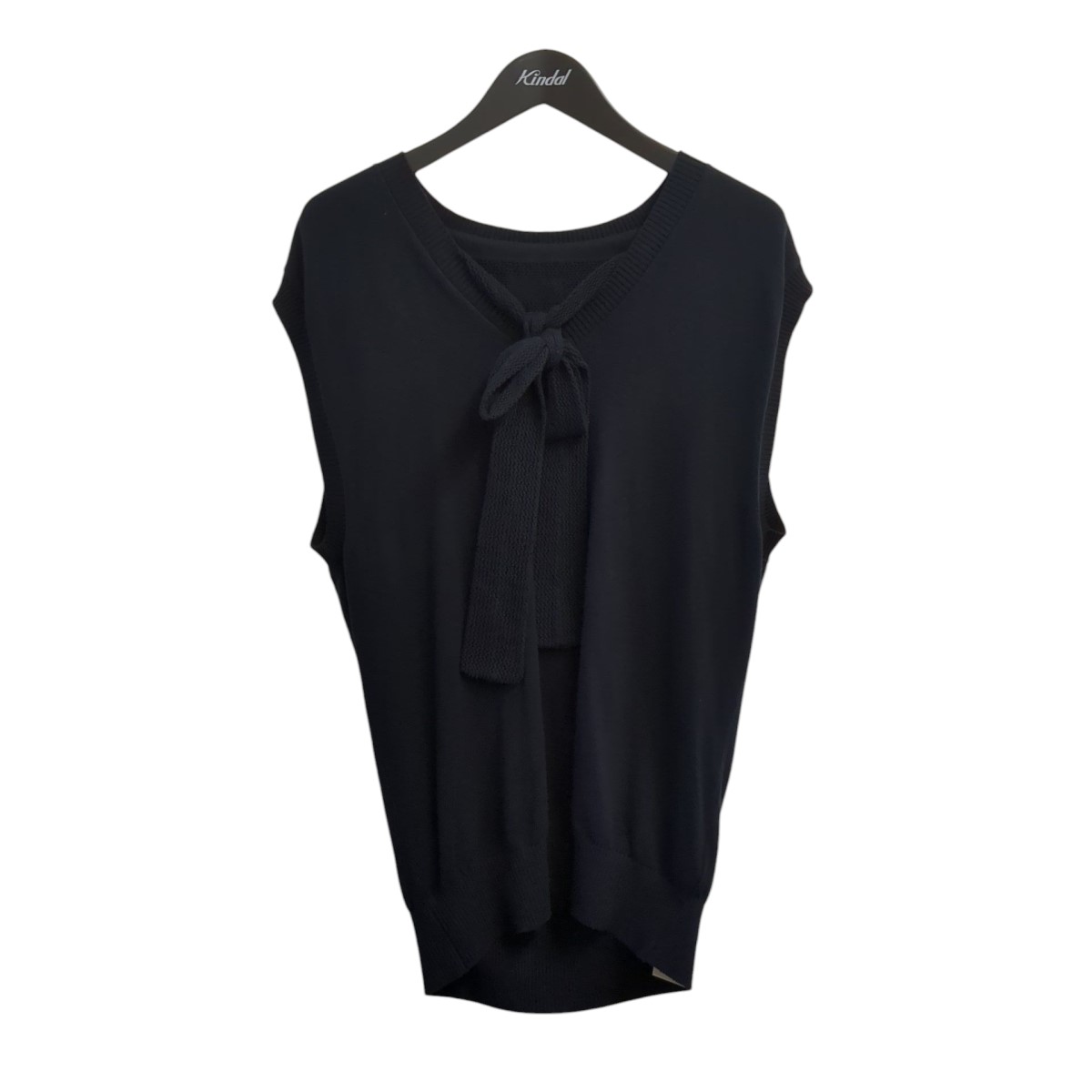 【中古】BED J．W． FORD　Scarf knit vest 22SS-B-KT02 ネイビー サイズ：1 【070226】（ベッドフォード）｜ブランド古着のカインドオル
