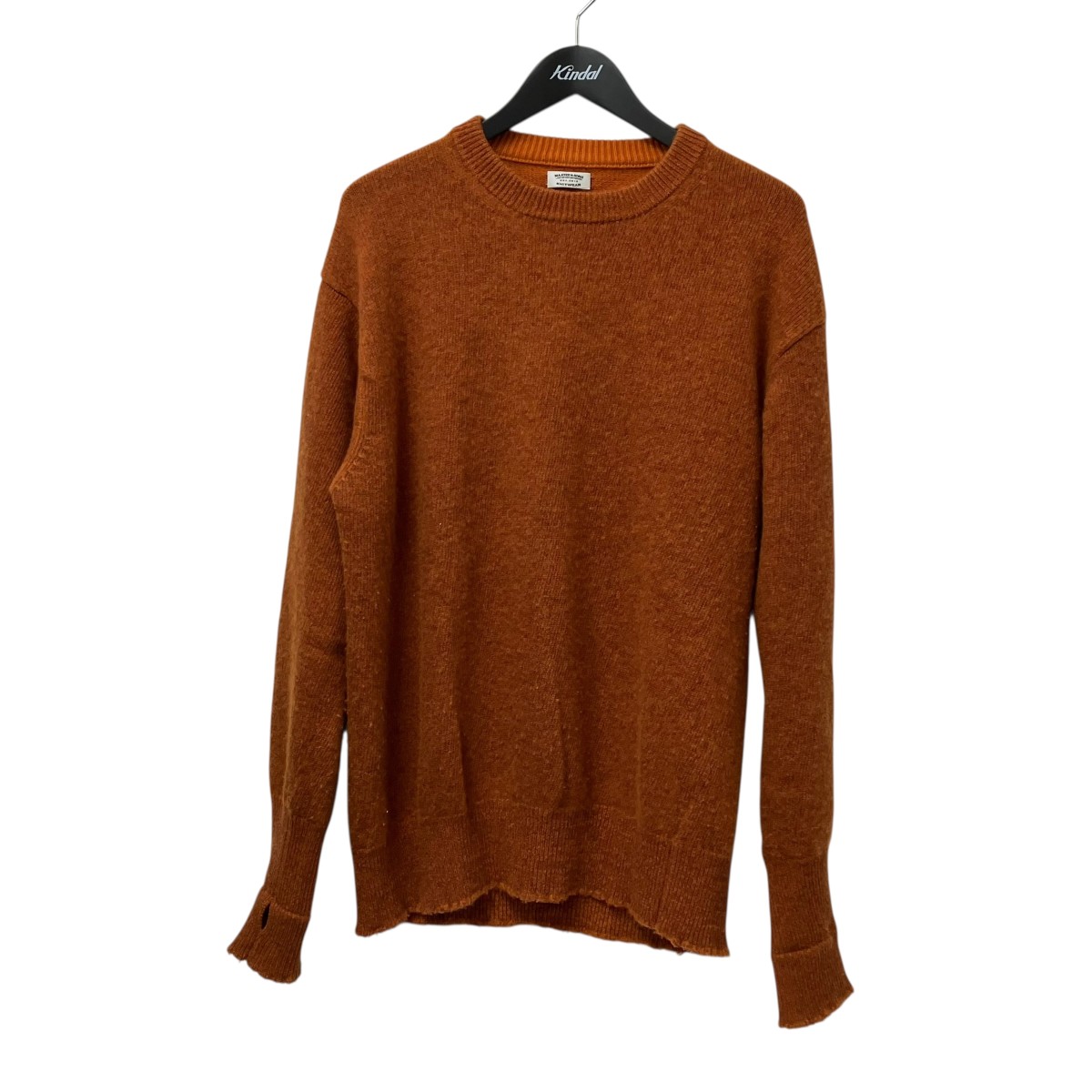 【中古】MAATEE＆SONS 23AW ひょっとこP O SWEATER 厚手ニット MT3303-0111 オレンジ サイズ：3 【200326】（マーティーアンドサンズ）