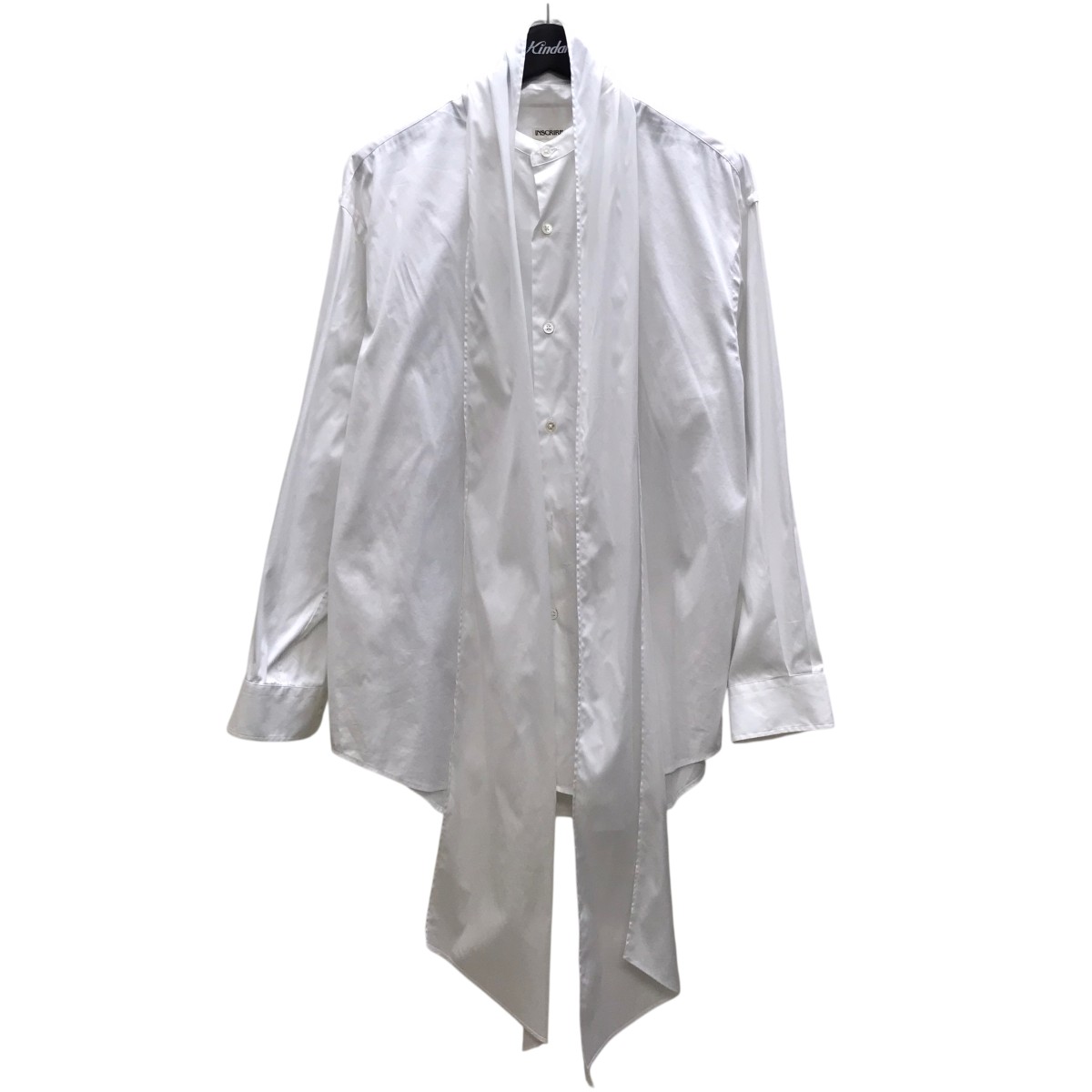 【中古】INSCRIREボウタイシャツ ホワイト サイズ：36【価格見直し】｜ブランド古着のカインドオル