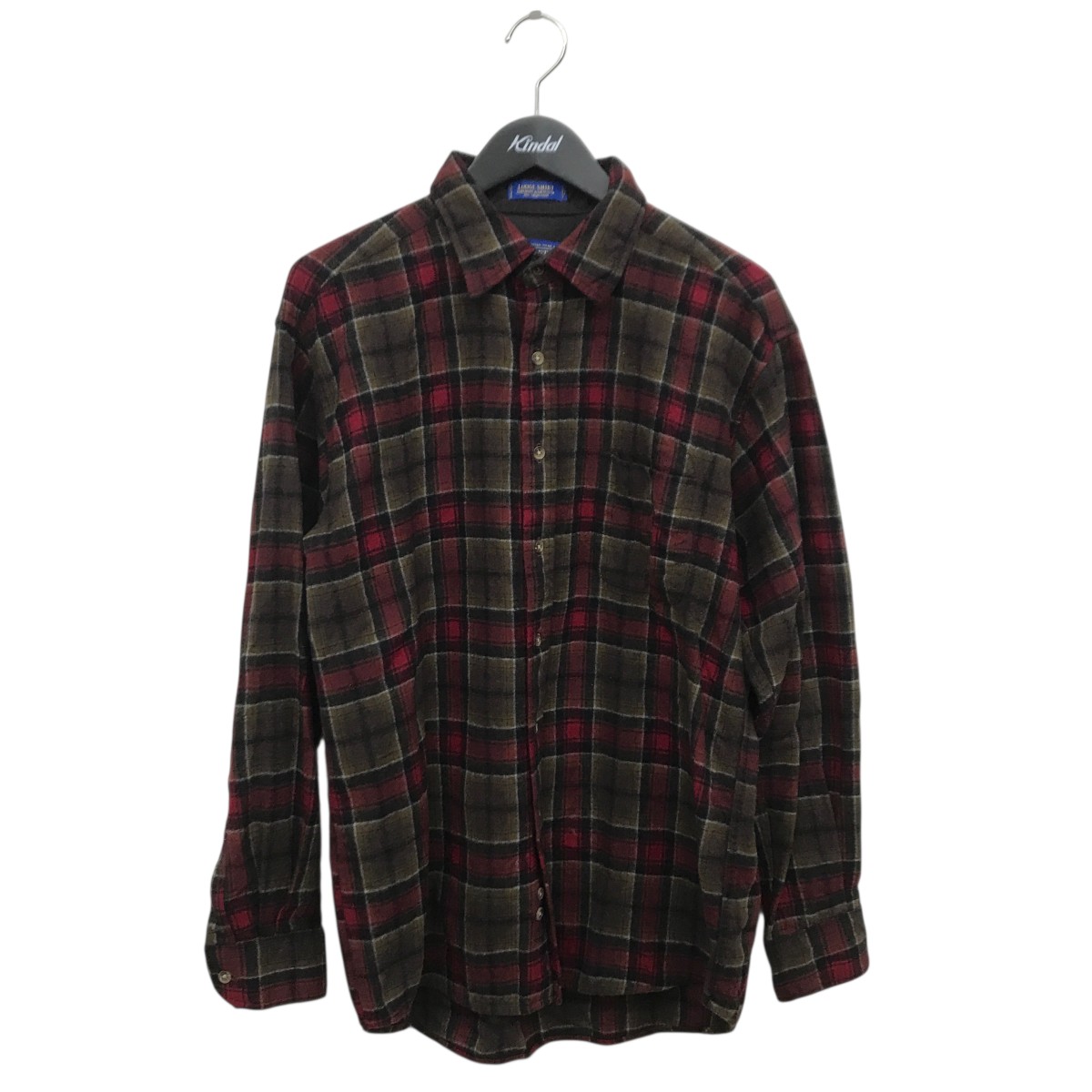 【中古】PENDLETON LODGE SHIRT 読み合わせる プルオーバー 赤いこと×赤銅色 大きさ：L 【090526】（ペンドルトン）