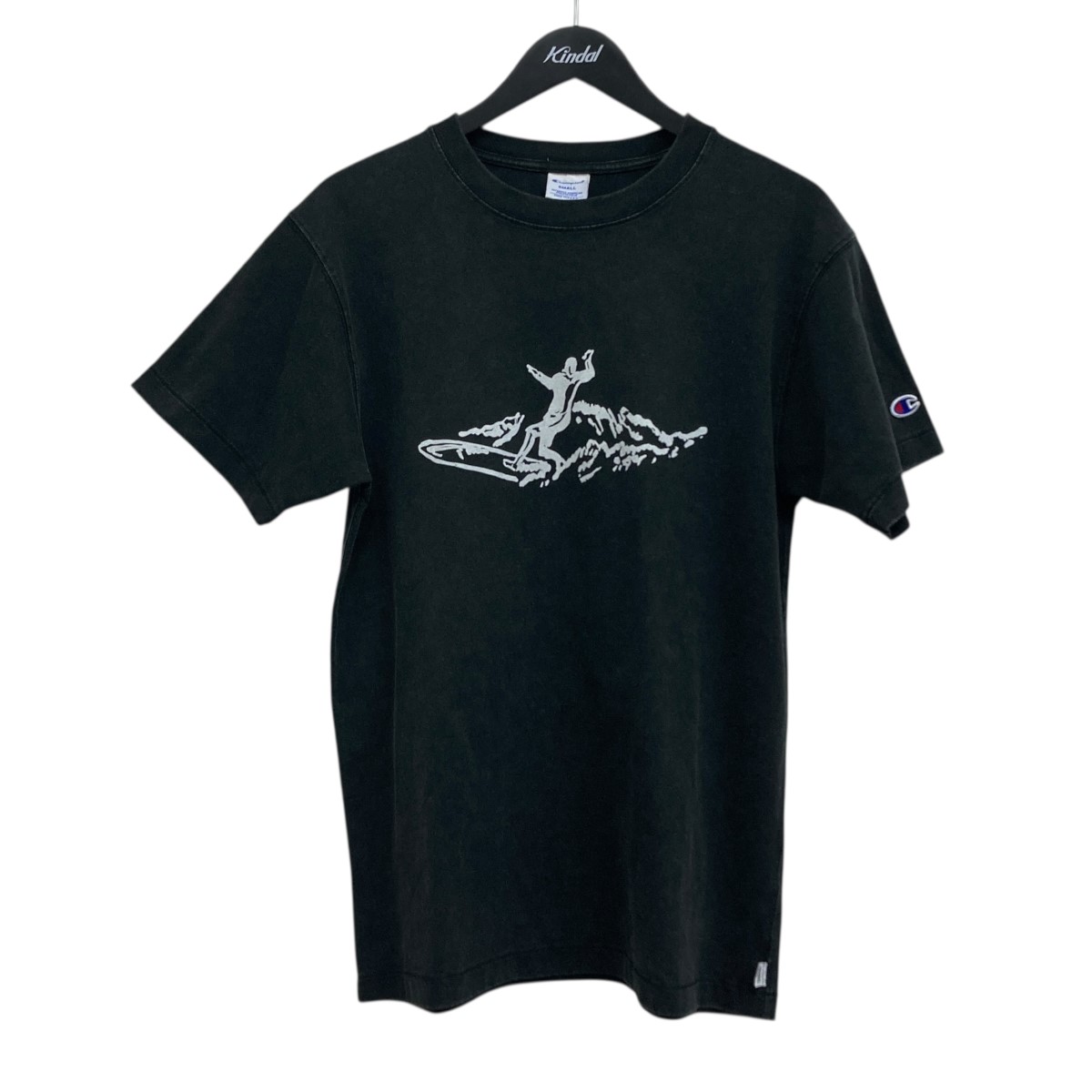 【中古】 RHC Ron Herman×Champion プリントTシャツ ブラック サイズ:S 【070226】(チャンピオン)
