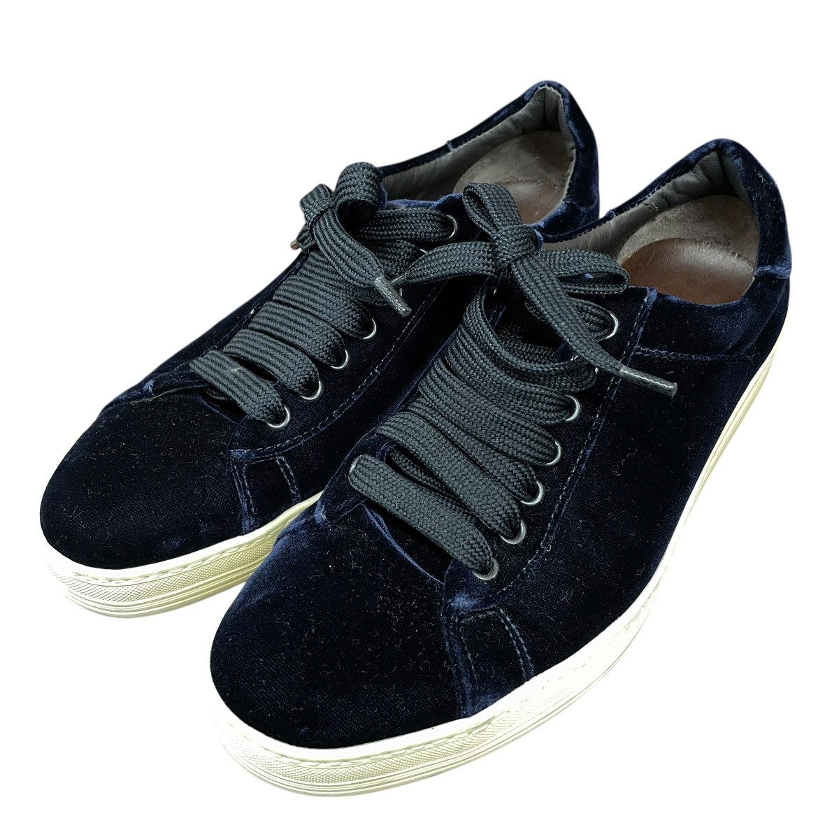 【中古】 TOM FORD スエードスニーカー W1153T ネイビー サイズ:39 【070226】(トムフォード)