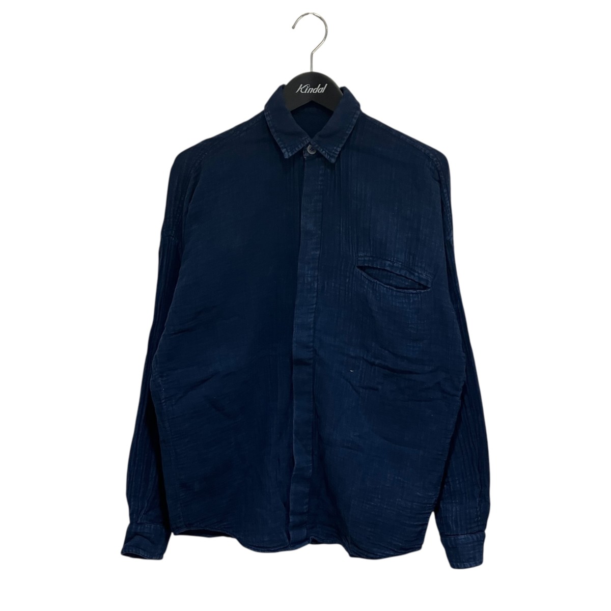【中古】 The Elder Statesman　 コットンガーゼシャツ 6120703421884 ネイビー サイズ：XS 【070226】（ジ エルダー ステイツマン）