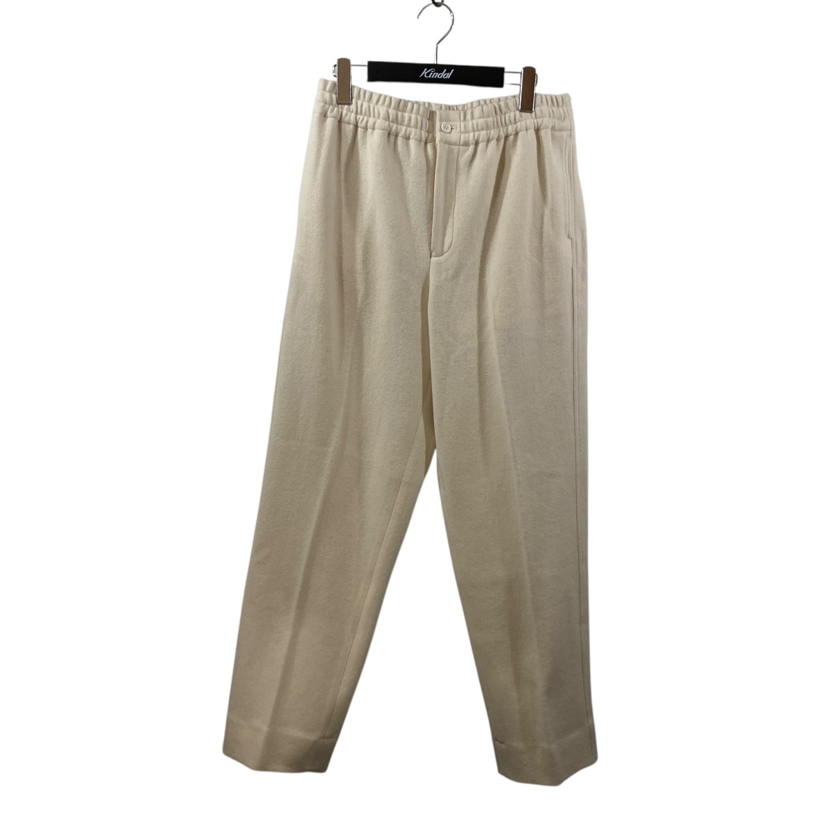【中古】 nonnotte ELASTIC BAGGY TROUSERS ウールパンツ N-23A-030 アイボリー サイズ：4 【価格見直し】