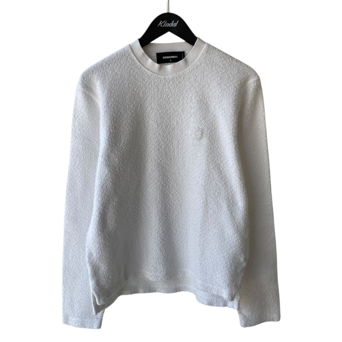 【中古】 DSQUARED2　 パイル地 トレーナー S71GU0729 ホワイト サイズ：S 【070226】（ディースクエアード）