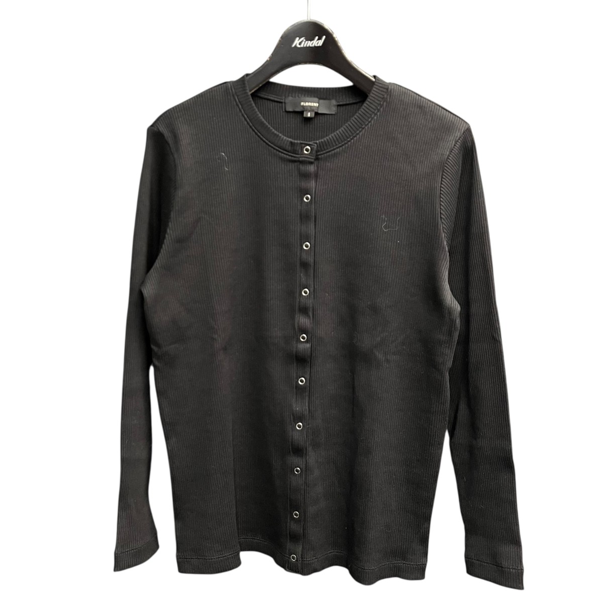 【中古】 FLORENT　 シャイニーリブニット カーディガン 2505F06008 ブラック サイズ：1 【070226】（フローレント）