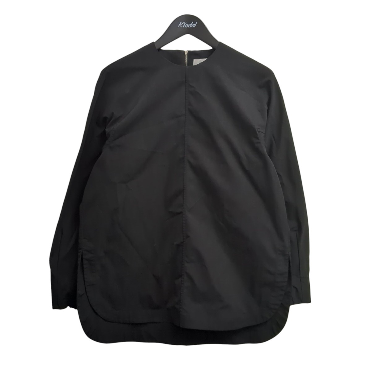 【中古】 HYKE　 25SS TASLAN TWILL TOP ブラウス 251-15222 ブラック サイズ：1 【080226】（ハイク）