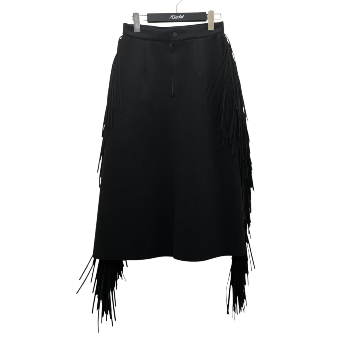 【中古】 HYKE　 ULTRASUEDE FRINGE MIDI SKIRT スカート 212-14110 ブラック サイズ：2 【080226】（ハイク）