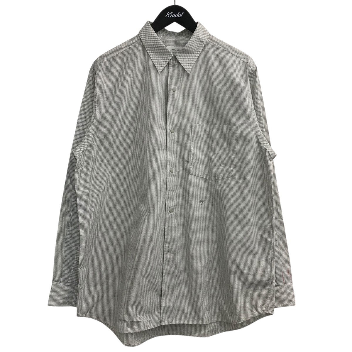 【中古】nanamica 「Regular Collar Wind Shirt」 グラフチェックシャツ SUGF353 自然的 大いさ：M 【090226】（ナナミカ） メンズファッション-トップス-その他