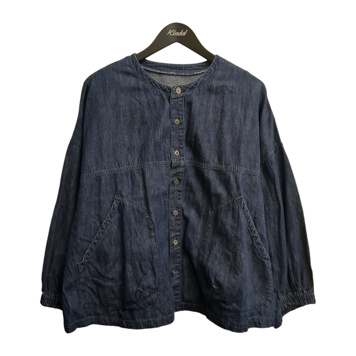 【中古】 nest Robe　 24SS ブラウス 01241-1472 インディゴ サイズ：F 【090226】（ネストローブ）