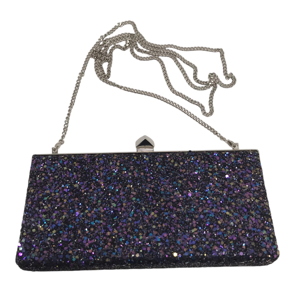 【中古】 JIMMY CHOO　 グリッターチェーンバッグ ブラック 【090226】（ジミーチュウ）