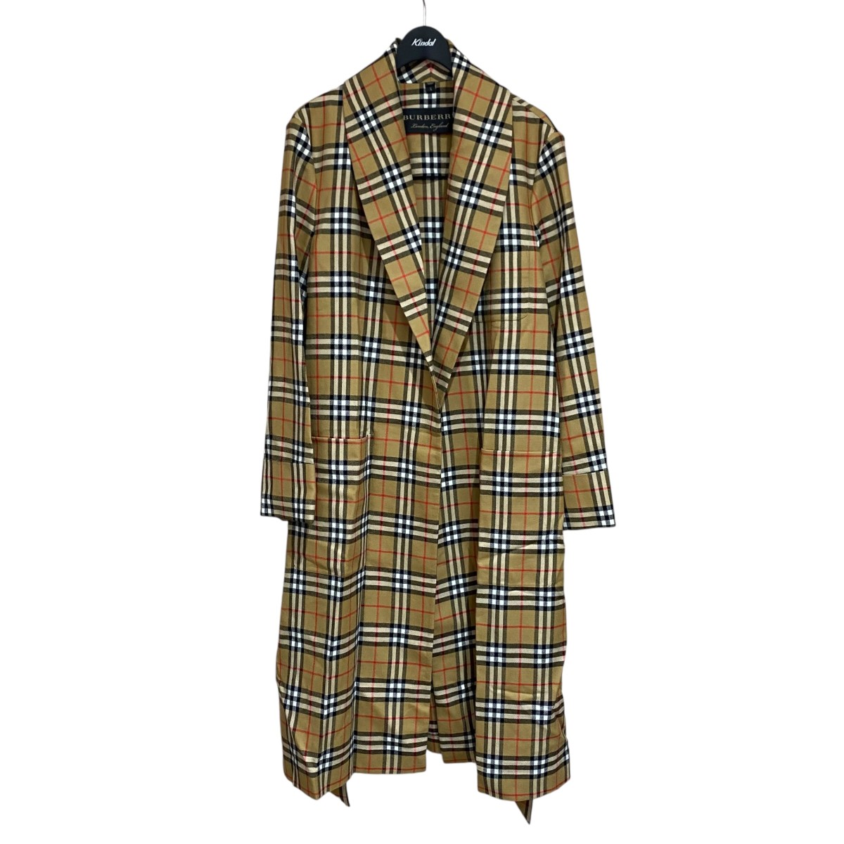 【中古】 BURBERRY　 チェックコート 4547906 ブラウン サイズ：L 【080226】（バーバリー）