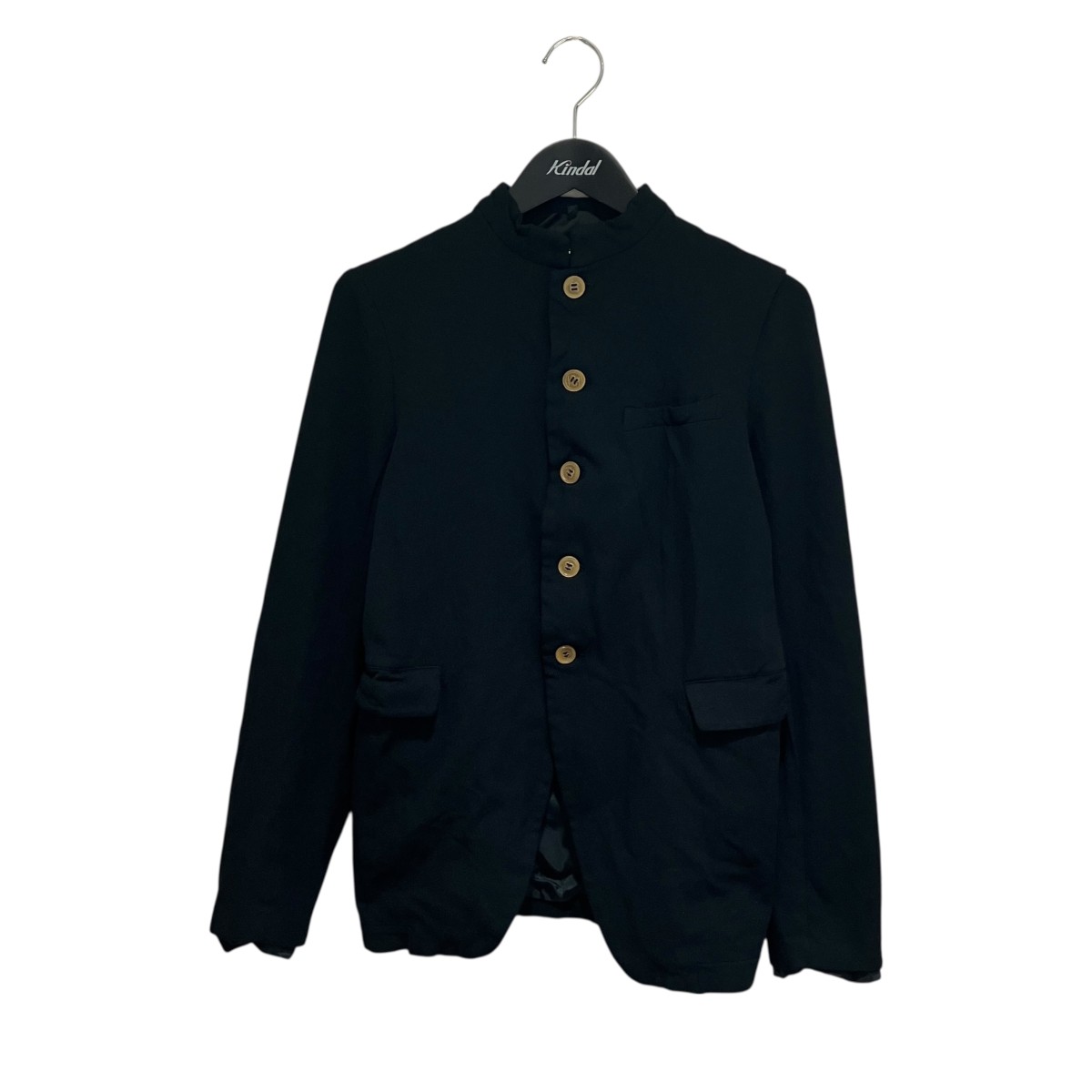【中古】 COMME des GARCONS COMME des GARCONS　 ポリ縮スタンドカラー ジャケット RU-J066 ブラック サイズ：S 【090226】（コムデギャルソンコムデギャルソン）