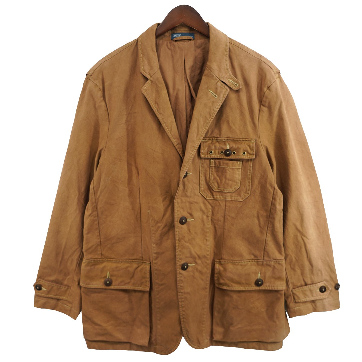 楽天市場】Polo Ralph Lauren Pique Hunting Jacket 茶 M ポロラルフ