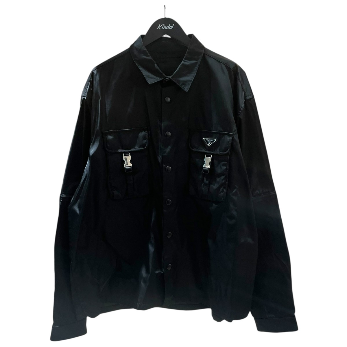 【中古】PRADARe-Nylon シャツ SC548 S212 1WQ8 ブラック サイズ：XXXL【価格見直し】｜ブランド古着のカインドオル