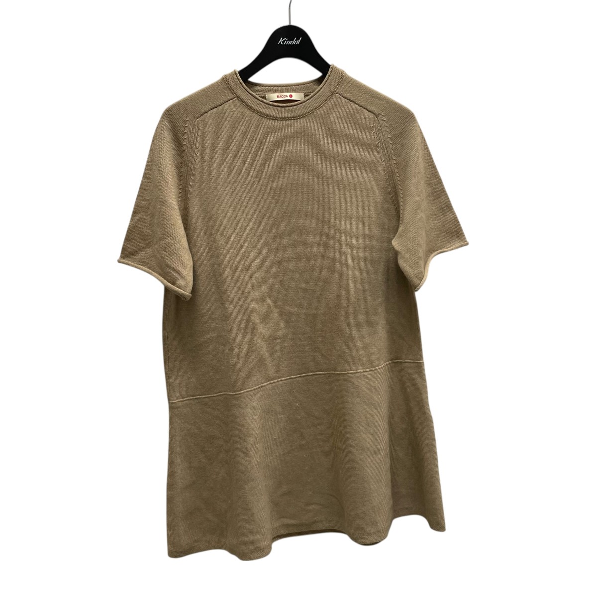 【中古】 BACCA　 ウールムリネフレア ニットチュニック 35-02-44-02102 ブラウン サイズ：S 【100226】（バッカ）