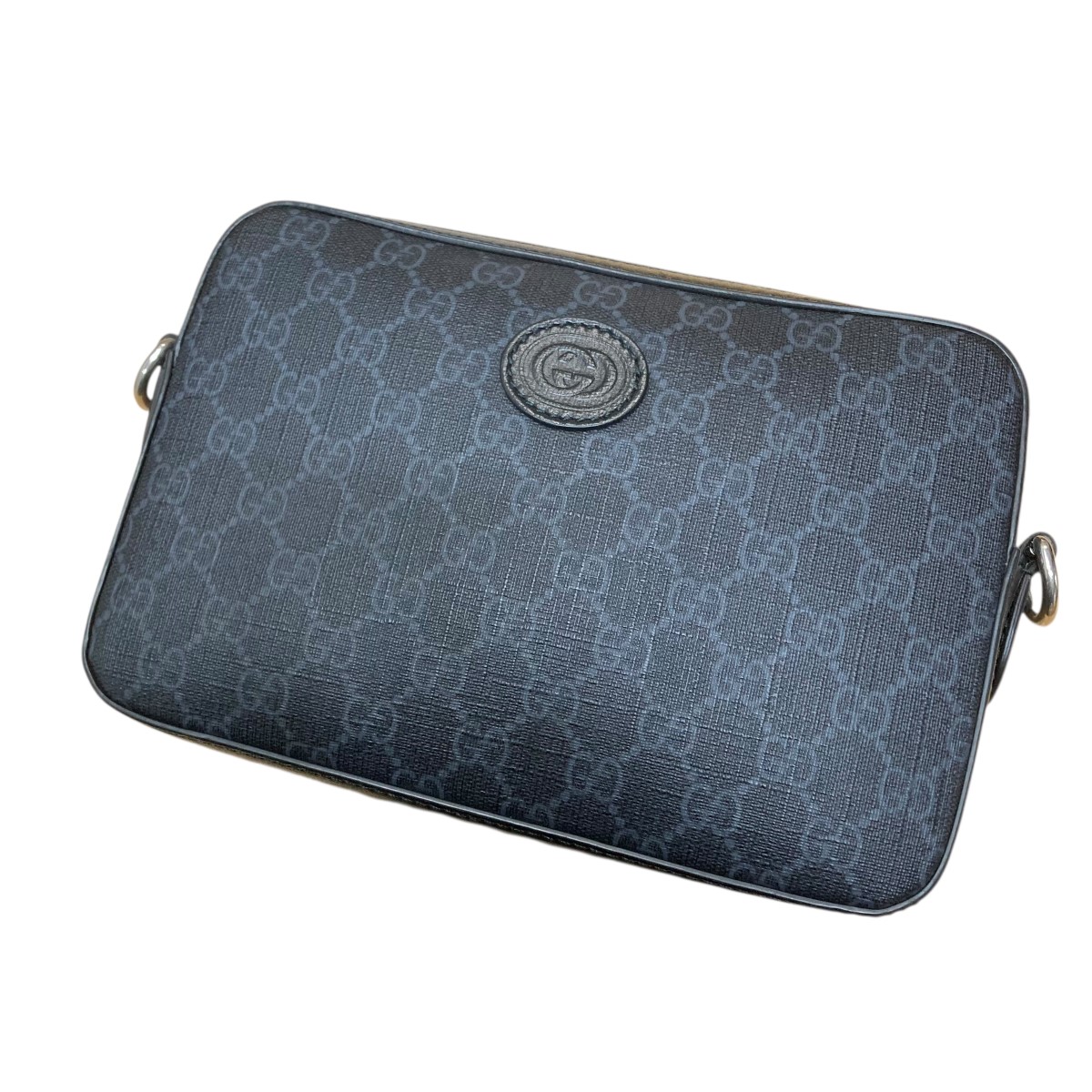 【中古】 GUCCI GGインターロッキングショルダーバッグ ブラック サイズ：- 【価格見直し】