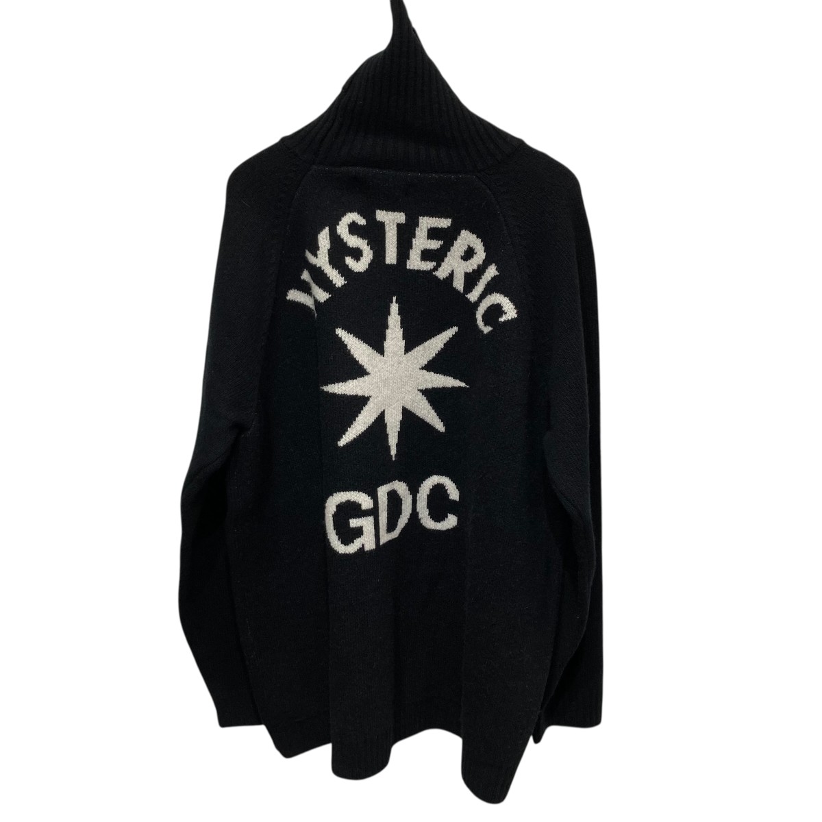 【中古】GDC×Hysteric Glamour タートルネック編み物 GD0200 turtleneck knit 黒いこと 大きさ：L 【270326】（ジーディーシー×ヒステリックグラマー）