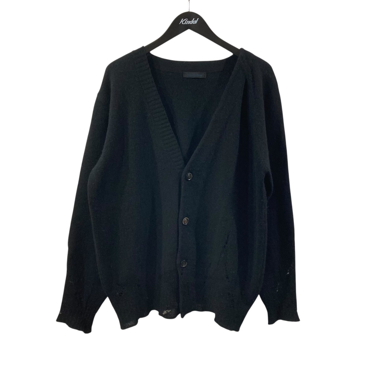 【中古】<br>Nobuyuki Matsui<br>Melt down Cardigan メルドダウンカーディガン ブラック サイズ：3<br>【価格見直し】