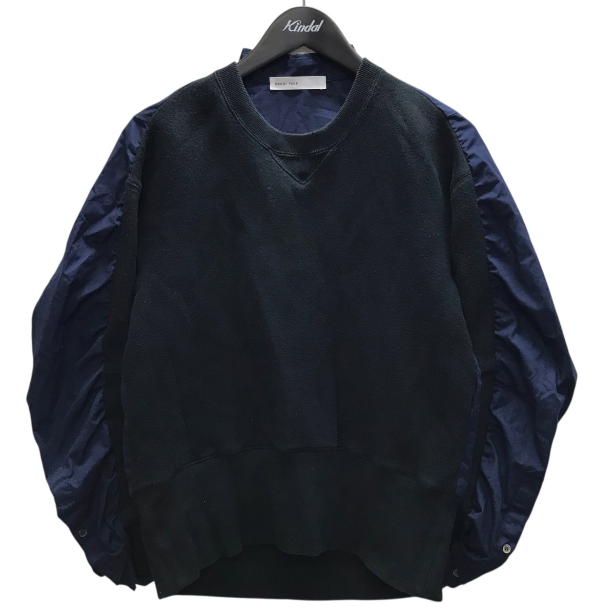 【中古】 sacai luck　 長袖カットソー ネイビー×ブラック サイズ：- 【110226】（サカイラック）