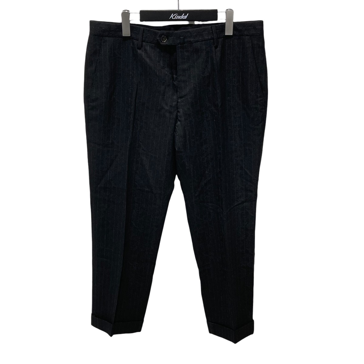 【中古】 ETRO　 ストライプ ジャガードスラックスパンツ ブラック サイズ：52 【110226】（エトロ）