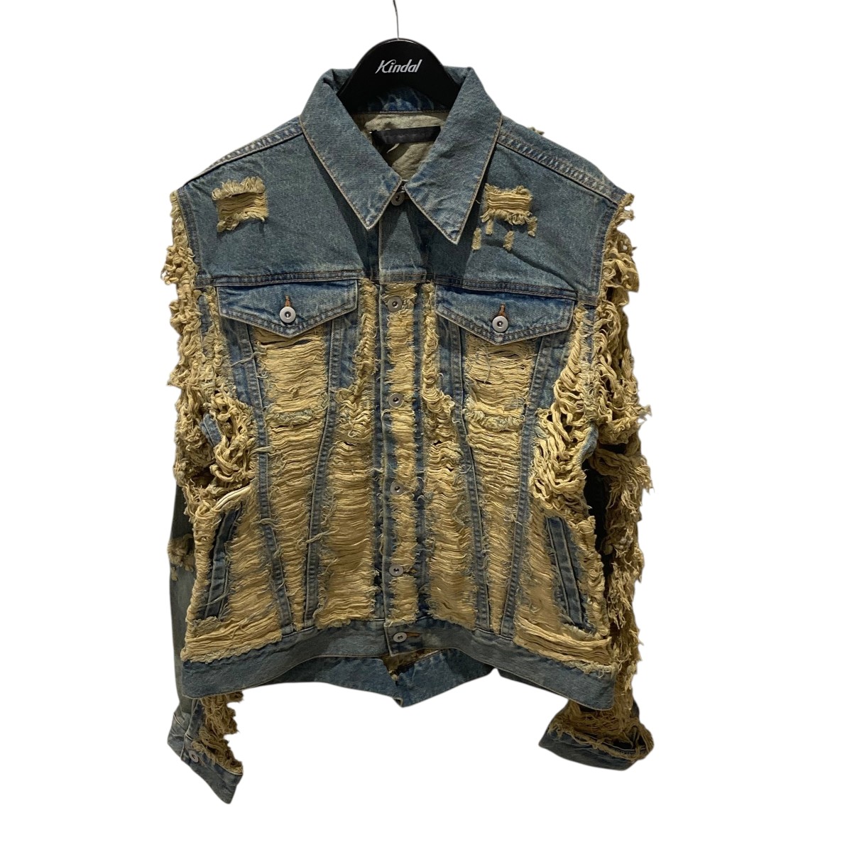 【中古】 junnakayama JN DISTRESSED DENIM JACKET デニムジャケット jndj-ind インディゴ サイズ：48 【価格見直し】