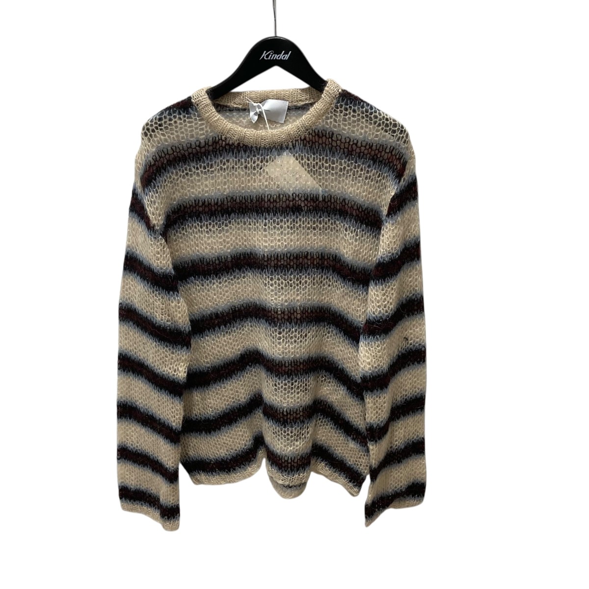 【中古】SUGARHILL MOHAIR STRIPE PULLOVER ティーシャツ編み物 2411300603 白いこと×黒いこと×赤いこと 大きさ：2 【110226】（上白糖吸血鬼）
